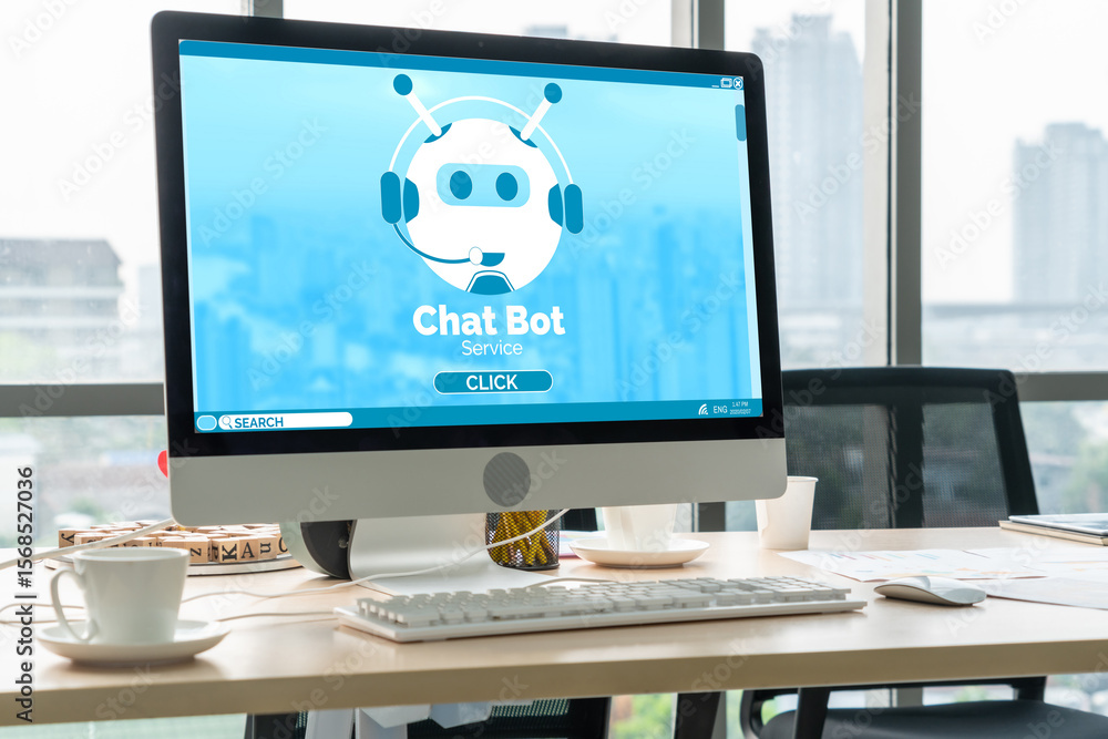Poster chatbot software application for modish online business that automatically reply to customer questio