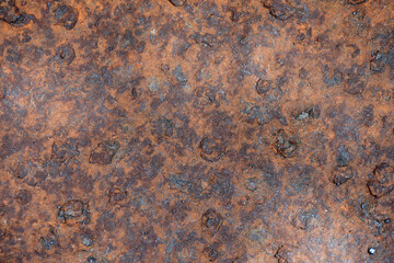 old iron sheet. Rusty metal surface. Rusty steel. vintage style. rusty iron. for background and text. close-up. oxidation, destruction. worn surface. horizontal photo. close-up, macro