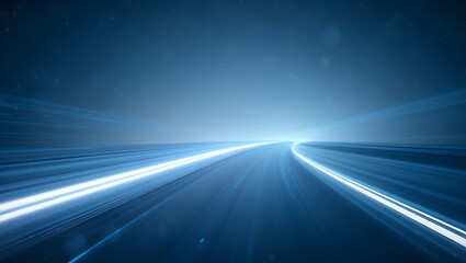 Abstract blue light trails background futuristic technology design concept render