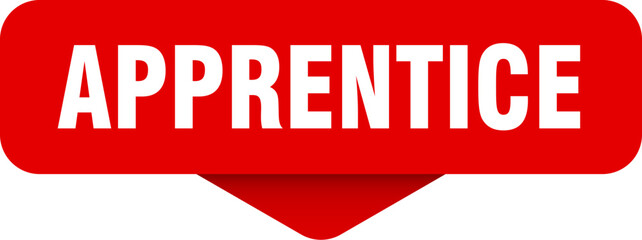 apprentice sticker. apprentice sign on transparent background
