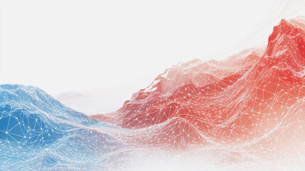 Global network on Earth concept Abstract business connection of lines from nodes It is connected to endless nodes and represents the innovation of communication in the networking