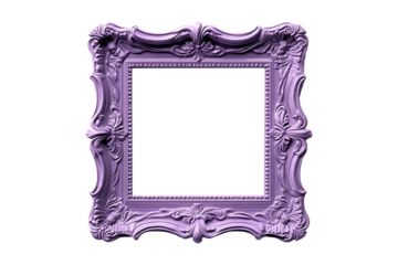 Rectangular purple frame isolated on a transparent background