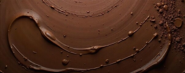 Luxurious Chocolate Brown Background Texture Rich, Decadent High-Resolution Image Perfect for Food Blogs, Product Displays, and Design Projects Evoking Warmth and Comfort