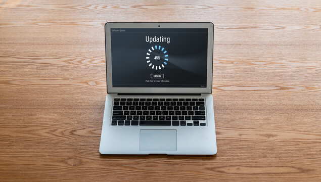 Software update on computer for modish version of device software upgrade