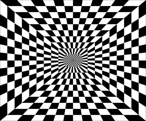 Obraz premium checkered pattern with optical illusion. abstract background for icon logo. vector illustration.