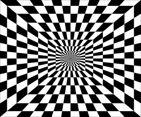Obraz premium checkered pattern with optical illusion. abstract background for icon logo. vector illustration.