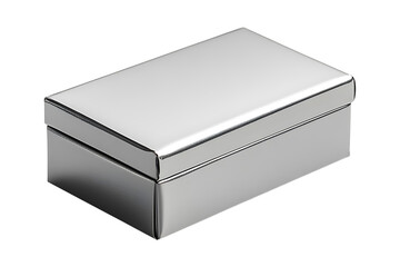 silver box isolated on a transparent background