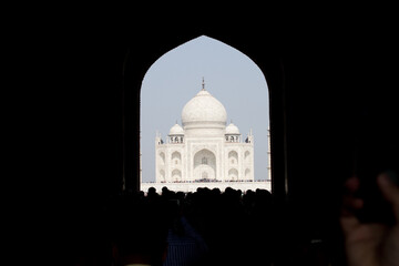 Obraz premium taj mahal silhouette