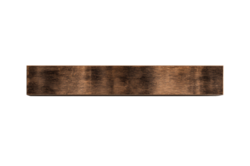 A long wooden board with a brown color