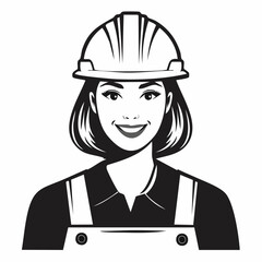 Construction Worker Image Vector. Stylized Construction Worker Image Illustrations.