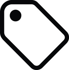 Silhouette price tag icon black outline shop discount Vector illustration
