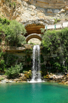 Afqa Waterfall and natural pool, located in Mt.Lebanon.