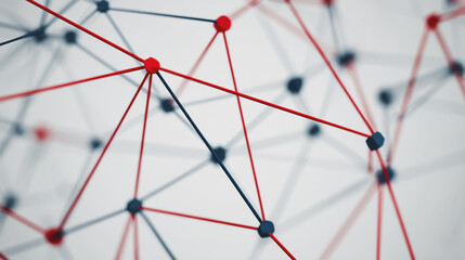 Abstract technology white background. Earth network with glowing nodes and net lines business connection of lines from nodes It is connected to endless nodes and represents the innovation 
