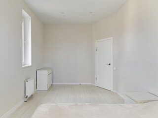 Obraz premium interior design. interior photography of an apartment for rent. One-room apartment with a simple and cozy design. High quality photo