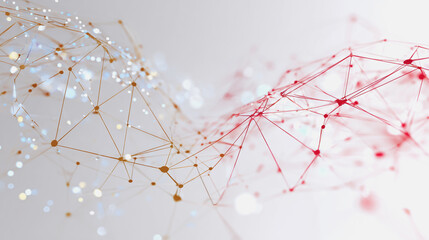 Abstract technology white background. Earth network with glowing nodes and net lines business connection of lines from nodes It is connected to endless nodes and represents the innovation 