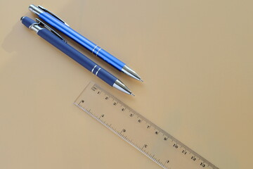 Pencil concept. Close up on stationary.