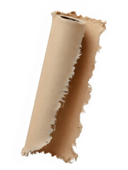 Paper roll parchment on transparent background
