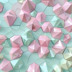 Obraz premium Pastel Geometric 3D Pattern