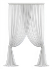 White sheer backdrop on transparent background