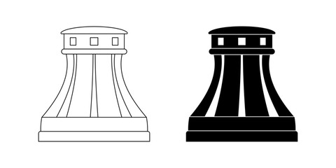 outline silhouette Capstan icon set