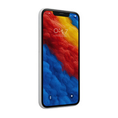 Smartphone with colorful wallpaper isolated on transparent background