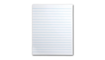  Lined paper sheet, A4 size