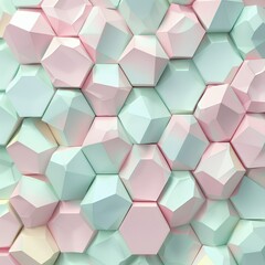 Pastel Geometric 3D Pattern