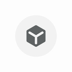 cube 3d icon sign vector