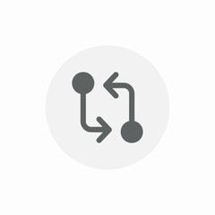 git compare icon sign vector