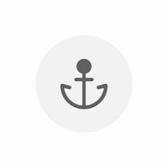 sea anchor boat icon sign vector