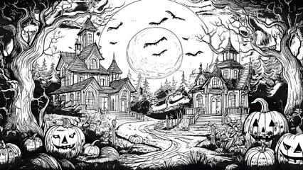 scary halloween background