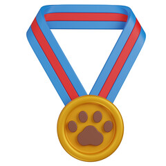 3d render Gold Medal for Pet Award