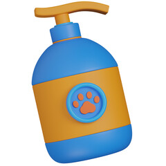 3d render Pet Shampoo Bottle icon 