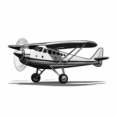 Seaplane Image Vector. Flying Seaplane Stock Illustration isolated on white background.