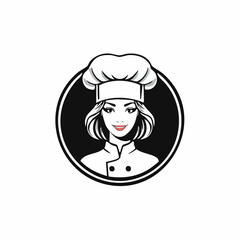 Chef Logo Design Template Vector isolated on white background.