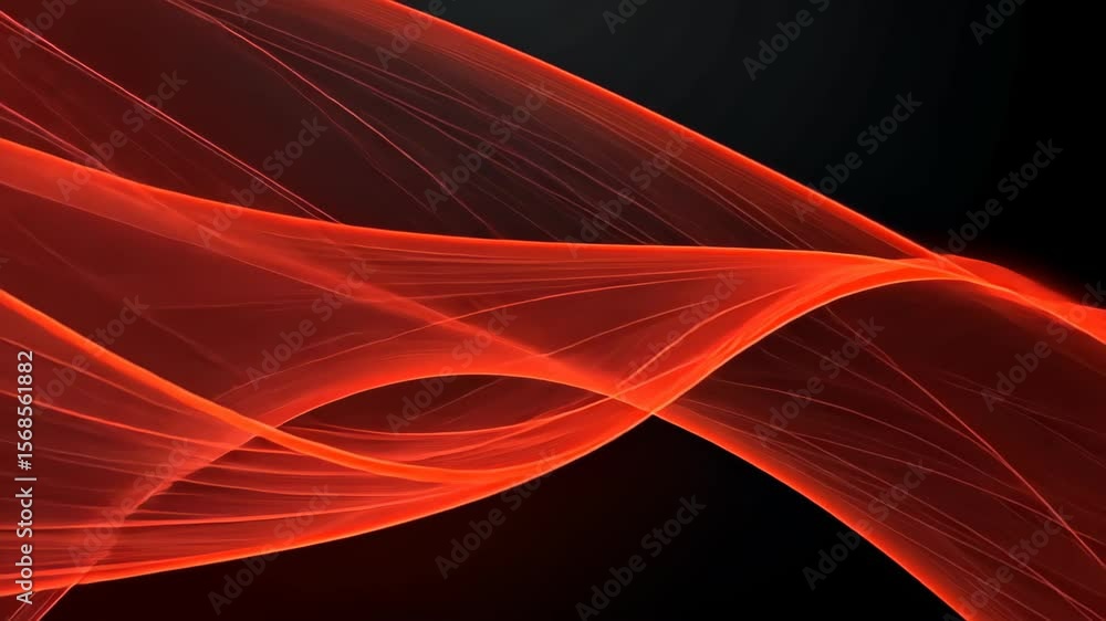Aufkleber abstract red swirls: captivating abstract composition featuring fluid red wave patterns gracefully f