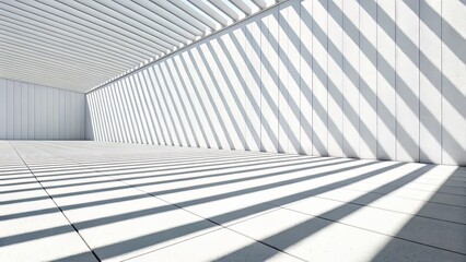 Obraz premium 3D Diagonal White Textures with Subtle Shadows — A Sleek, Contemporary Surface Aesthetic