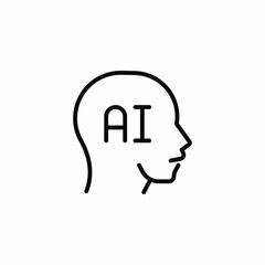 artificial intelligence icon sign vector
