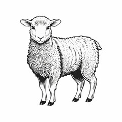 Running Fox Animal Engraving Vector Illustration on white background.