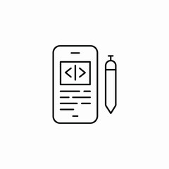 mobile presentation application icon sign vector