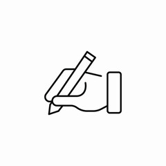 pencil hand write icon sign vector
