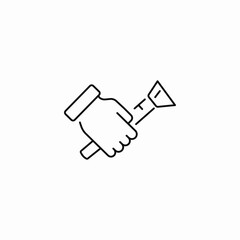tool hold icon sign vector