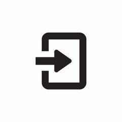 log in icon sign vector