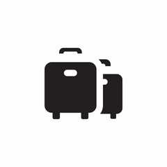 luggage sizes icon sign vector
