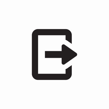 log out icon sign vector