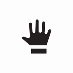 right hand icon sign vector