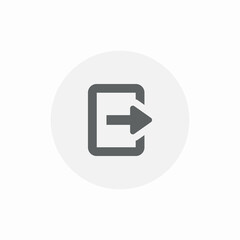 sign out icon sign vector