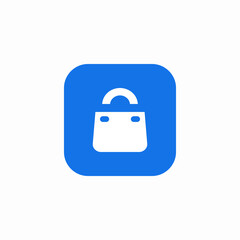 Obraz premium square purse icon sign vector