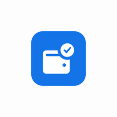 wallet successful icon sign vector