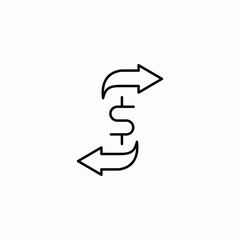 finance distribution icon sign vector